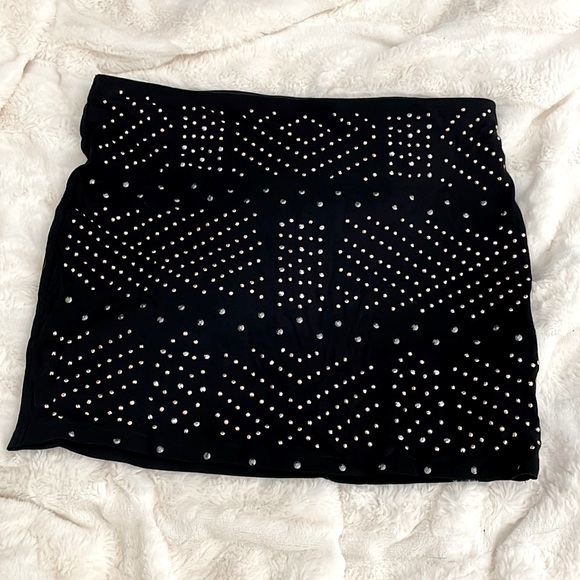 Express Dresses & Skirts - EXPRESS BLACK JEWELED MINI SKIRT